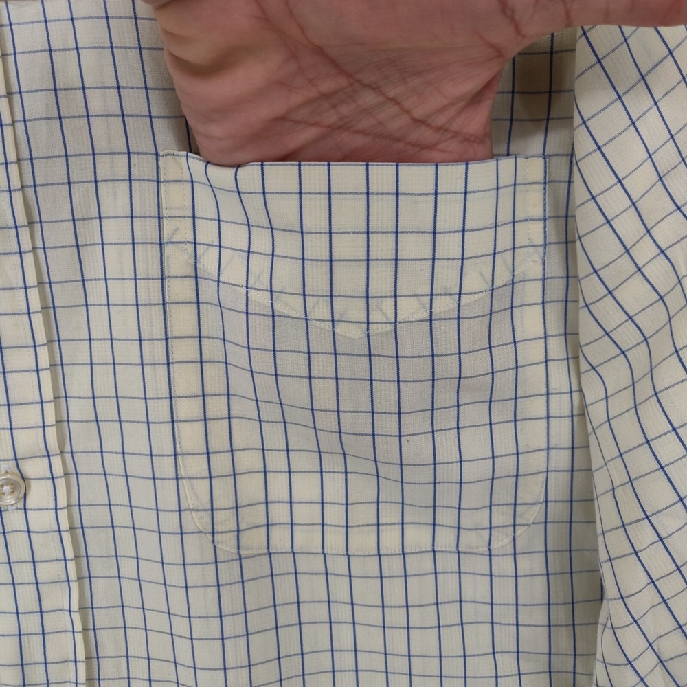 Vintage Polo Ralph Lauren Shirt Mens 17.5 Yellow Plaid Andrew Long Sleeve Button - Picture 6 of 14